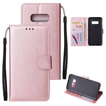 Samsung Galaxy S10e Wallet Case with Stand Feature - Rose Gold