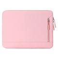 Water Resistant Elegant Oxford Laptop Sleeve w. Side Pocket - 13.3" - Pink
