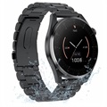 Water-resistant Smartwatch with 02 Sensor T3 - Stainless Steel - Black