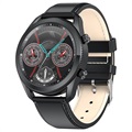 Waterproof Smart Watch with Heart Rate L16 - Leather (Open-Box Satisfactory) - Black
