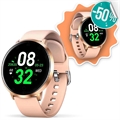 Buy one get one 50% off - 2 pcs. Smartwatch with Heart Rate K12 - Rose Gold