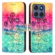 Motorola Edge 60, Edge 60 Fusion Wonder Series Wallet Case - Never Stop Dreaming