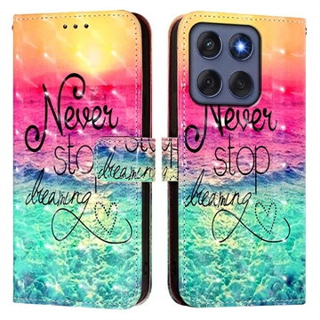 Motorola Edge 60, Edge 60 Fusion Wonder Series Wallet Case - Never Stop Dreaming