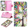 Wonder Series Samsung Galaxy A40 Wallet Case - Colorful Tree