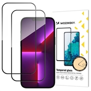 iPhone Air Wozinsky Super Tough Tempered Glass Screen Protector - 9H - 2 Pcs. - Black Edge