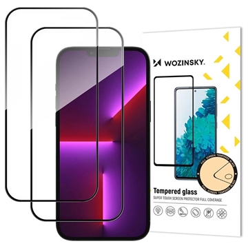 iPhone Air Wozinsky Super Tough Tempered Glass Screen Protector - 9H - 2 Pcs. - Black Edge