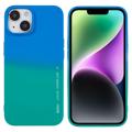X-Level Rainbow iPhone 14 Plus TPU Case - Green / Blue