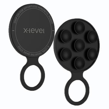 X-Level MagSafe Silicone Suction Cup Phone Holder - Black