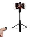 XT10 Bluetooth Selfie Stick Tripod with Remote Control - Black