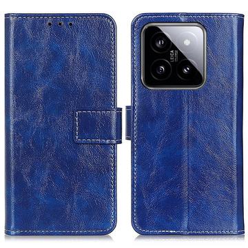 Xiaomi 14 Pro Wallet Case with Magnetic Closure - Blue