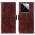 Xiaomi 14 Pro Wallet Case with Magnetic Closure - Brown