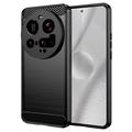 Xiaomi 15 Ultra Brushed TPU Case - Carbon Fiber - Black