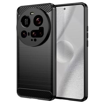 Xiaomi 15 Ultra Brushed TPU Case - Carbon Fiber - Black