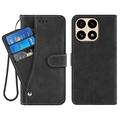 Xiaomi 15T Elegant Retro Wallet Case with Rotating Card Holder - Black