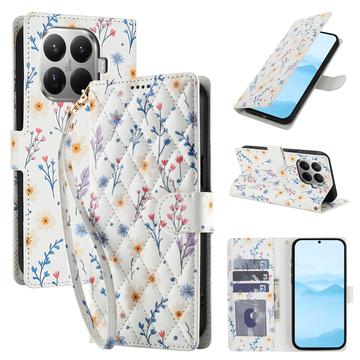 Xiaomi 15T Pro Rhombic Floral Wallet Case