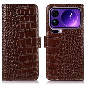 Xiaomi 17 Pro Crocodile Series Wallet Leather Case with RFID