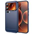 Xiaomi 17 Pro Max Brushed TPU Case - Carbon Fiber - Blue
