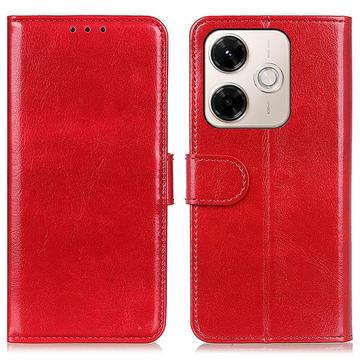 Xiaomi Redmi 13x Wallet Case with Stand - Red