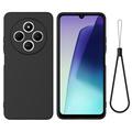 Xiaomi Redmi A3 Pro Liquid Silicone Case with Hand Strap - Black