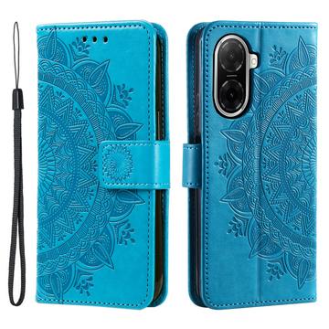 Xiaomi Redmi A5 4G/Poco C71 Mandala Series Wallet Case - Blue