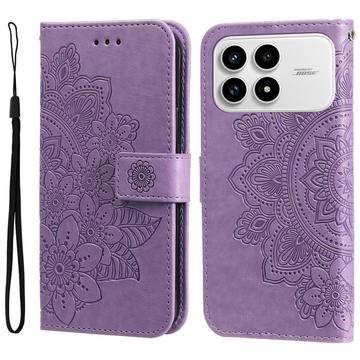 Xiaomi Redmi K90/Poco F8 Pro Mandala Series Wallet Case - Purple