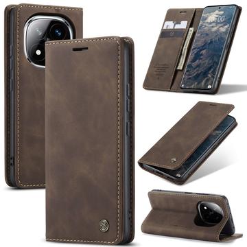 Xiaomi Redmi Note 14 Pro 5G/14 Pro+ 5G/Poco X7 Caseme 013 Series Wallet Case - Coffee