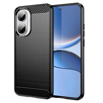 Xiaomi Redmi Turbo 4 Pro Brushed TPU Case - Carbon Fiber - Black