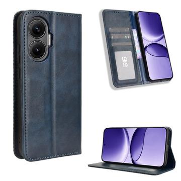 Xiaomi Redmi Turbo 4 Pro Retro Wallet Case with Magnetic Closure - Blue