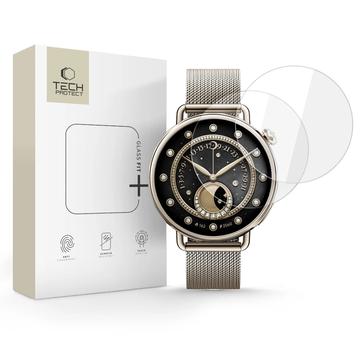 Xiaomi Watch S4 Tech-Protect Glass Fit+ Tempered Glass Screen Protector - 41mm - 2 Pcs. - Clear