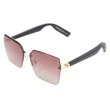 Y10 Smart Glasses with Bluetooth 5.3, Microphone, UV Protection - Black