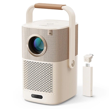Yaber T2 Plus Full-HD Portable Projector with JBL Sound & Google TV - Beige