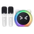 Yesido YSW36 Cute Ears Bluetooth 5.3 Karaoke Speaker with Dual Microphones for Kids - White