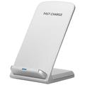 Z2 15W Wireless Charger Fast Charging Mobile Phone Cradle Stand for iPhone Samsung Huawei Xiaomi - White