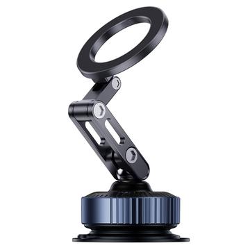 Z25 Foldable Vacuum Suction Magnetic Car Phone Holder - Black