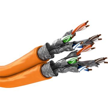 Goobay S/FTP CAT 7A Duplex Network Cable - 500m - Orange
