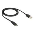 Delock USB 2.0 / Type-C Cable - 1m - Black