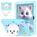 iPad 2022/2025 Cute Cat Hybrid Case with Kickstand