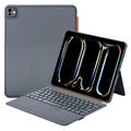 iPad Pro 13 2024/2025 K09 Magnetic Leather Keyboard Case with Touchpad - Black