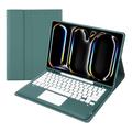 iPad Pro 13 2024/2025 Bluetooth Keyboard Case - Dark Green
