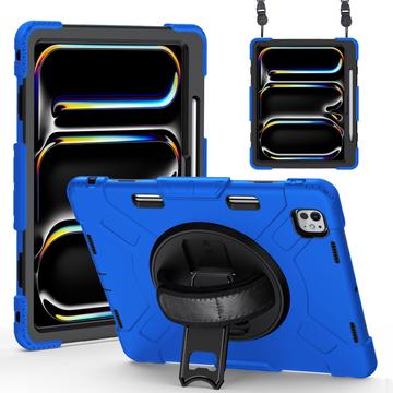 iPad Pro 13 2024/2025 Heavy Duty 360 Case with Hand Strap - Blue