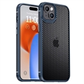 iPhone 15 iPaky Hybrid Case - Carbon Fiber - Blue