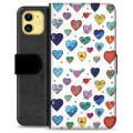 iPhone 11 Premium Wallet Case - Hearts