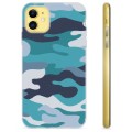 iPhone 11 TPU Case - Blue Camouflage