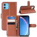 iPhone 11 Wallet Case with Magnetic Closure - Brown