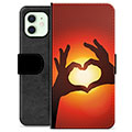 iPhone 12 Premium Wallet Case - Heart Silhouette