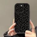 iPhone 12 Pro Max Leopard Print TPU Case - Black