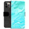 iPhone 12 Pro Max Premium Wallet Case - Blue Marble
