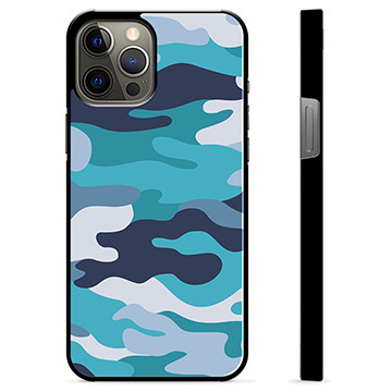 iPhone 12 Pro Max Protective Cover - Blue Camouflage