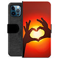 iPhone 12 Pro Premium Wallet Case - Heart Silhouette