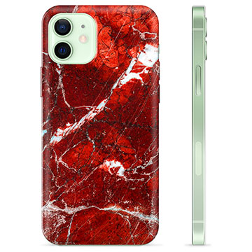 iPhone 12 TPU Case - Red Marble